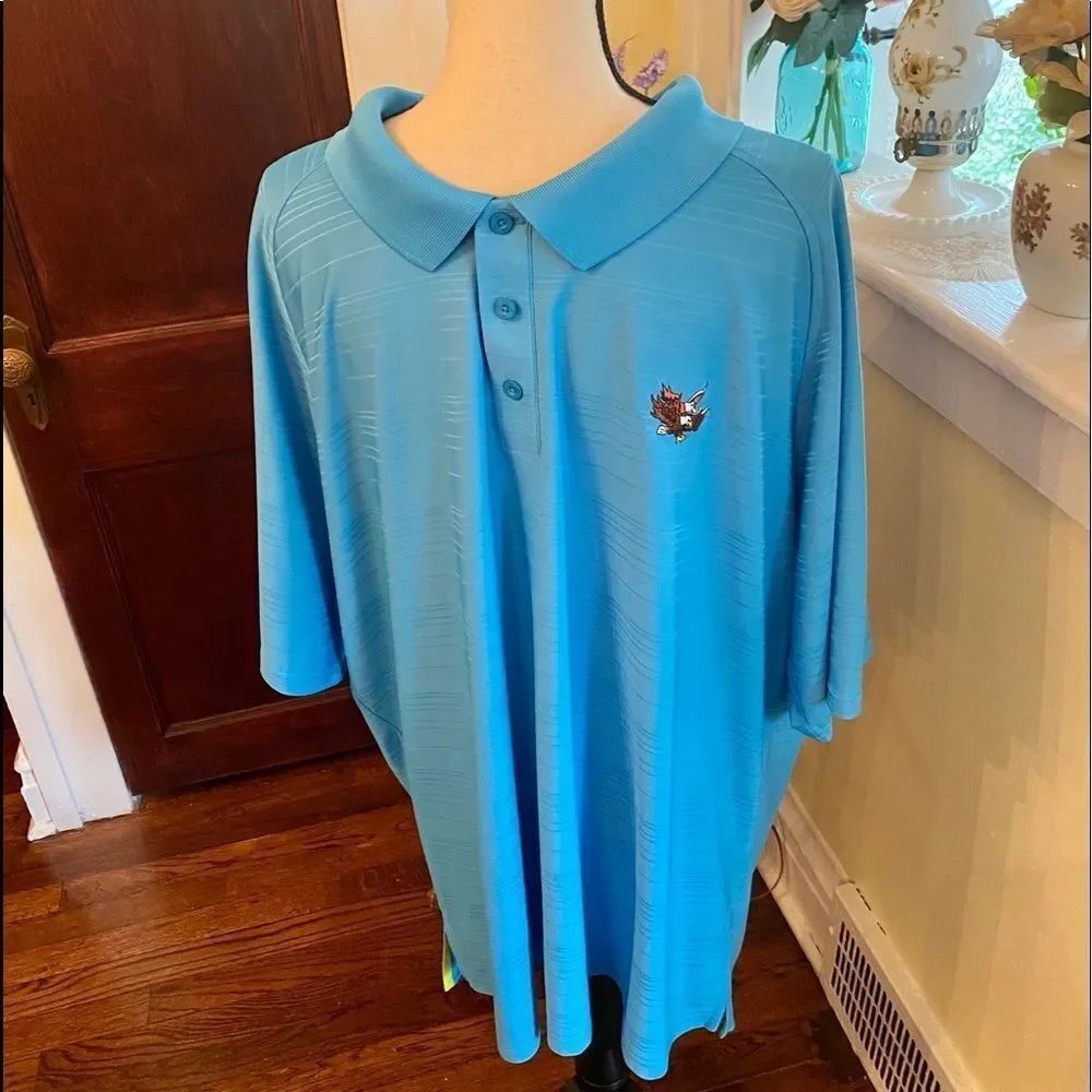 Under Armour USA EAGLE logo Polo Golf Shirt EUC Sz XXL